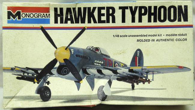 Monogram 1/48 Hawker Mk 1B Typhoon - 3 RAF Squadrons - White Box Issue, 5303 plastic model kit